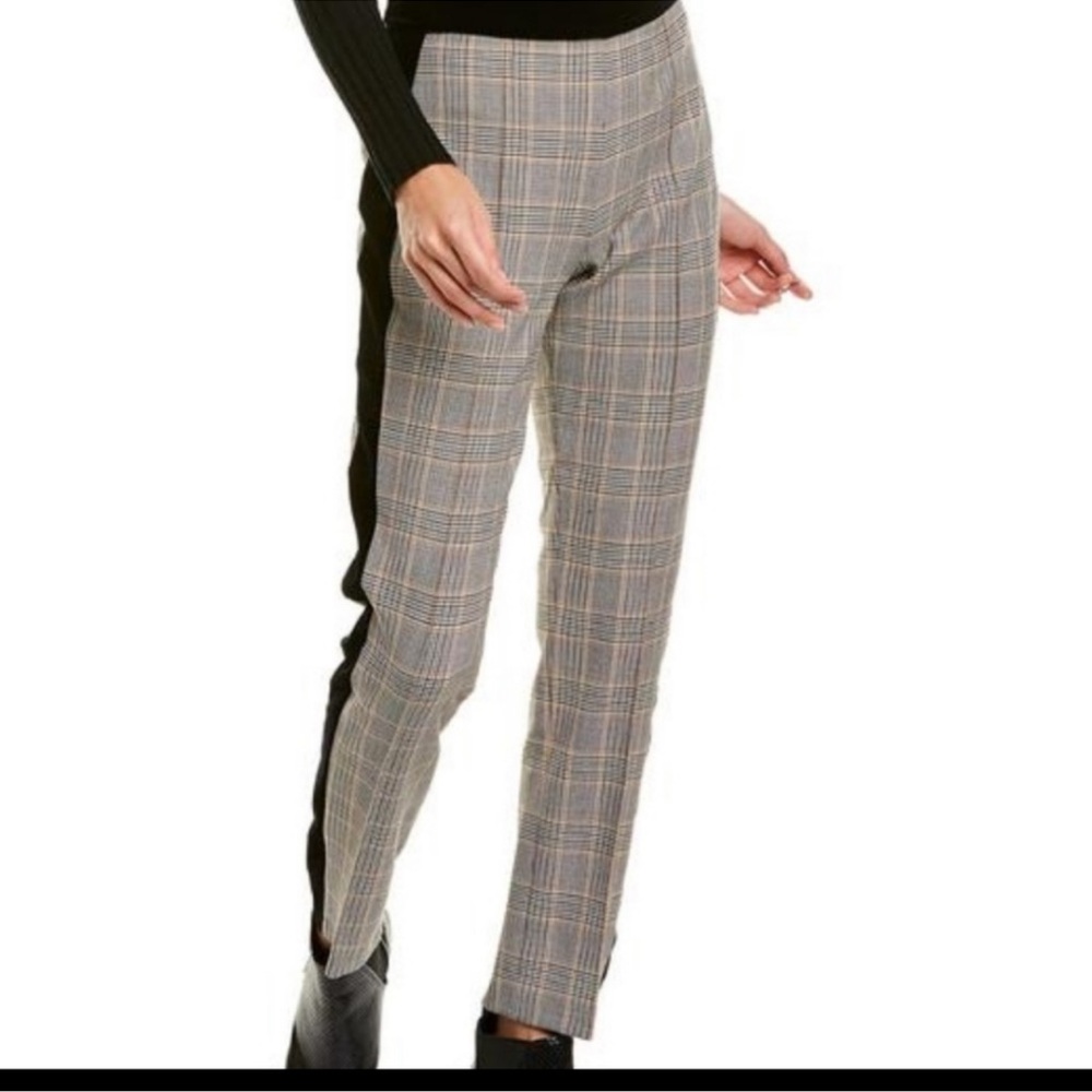 The Kooples Beige Pant with Maroon Velvet Accent size 3 large.